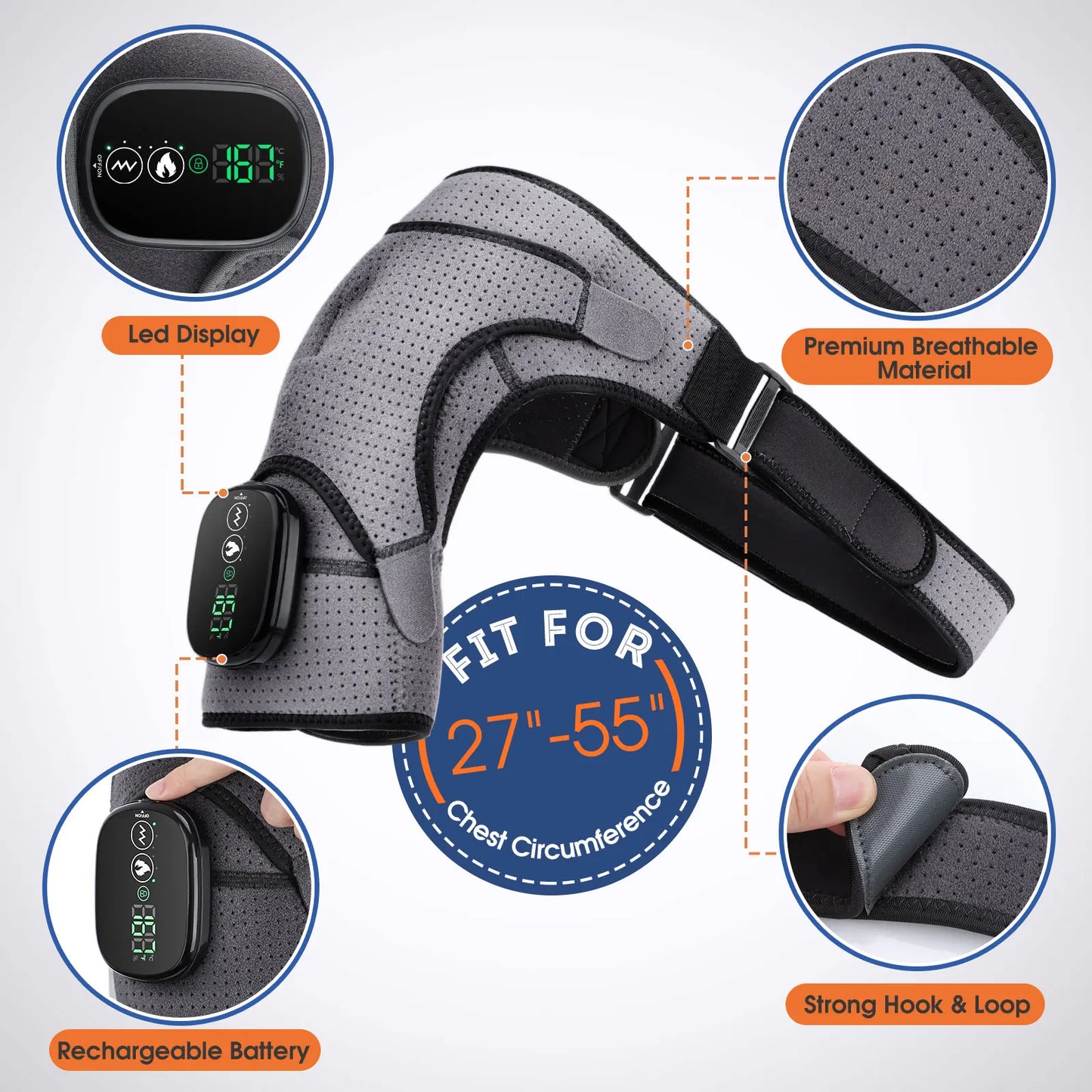 Adjustable Shoulder Heat and Massager